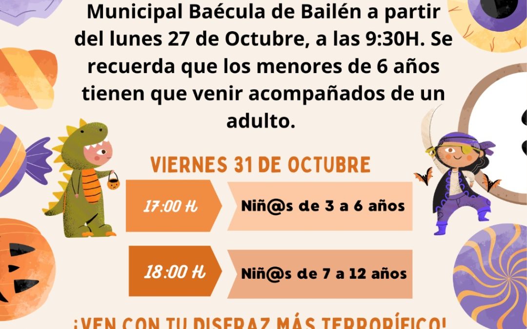 La Concejalía de Cultura organiza un “terrorífico” taller de Halloween