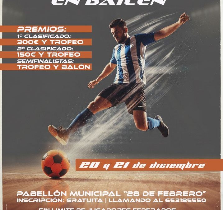 Convocado el primer Torneo de Fútbol Sala Provincial de  Navidad