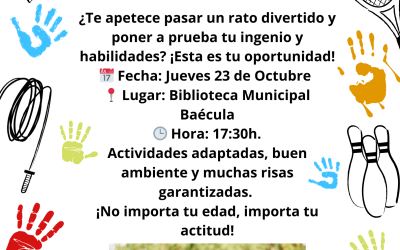 La Concejalía de Cultura organiza el taller ‘Olimpiadas+60: Veteranos al podium’