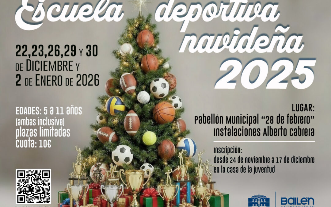 Abierto el plazo de inscripción para la Escuela Deportiva Navideña