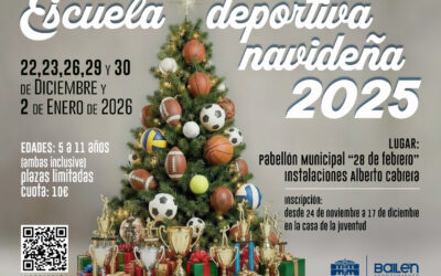 Abierto el plazo de inscripción para la Escuela Deportiva Navideña