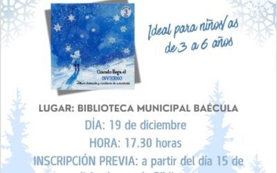 La Concejalía de Cultura organiza el taller y presentación del libro ‘Cuando llega el invierno’
