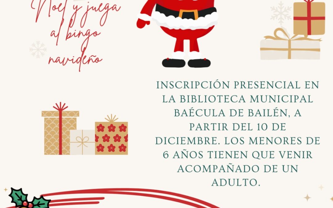 Organizado el taller infantil ‘La magia de la Navidad: escribe una carta a Papá Noel y juega al bingo navideño’