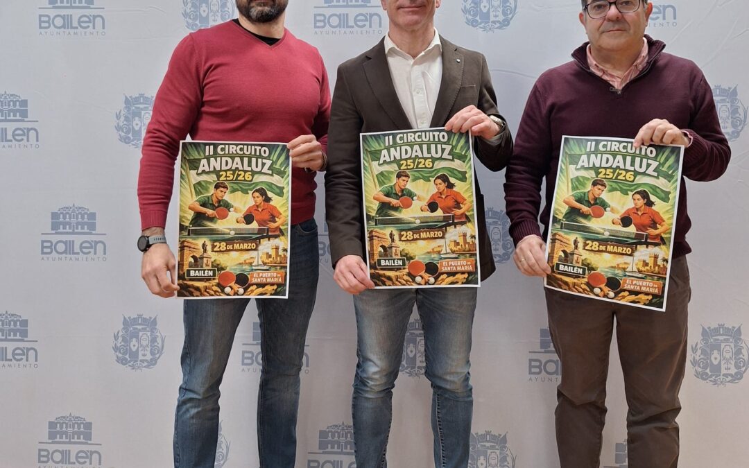 Bailén será sede del II Circuito Andaluz de Tenis de Mesa, que reunirá a más de 200 jugadores el próximo 28 de marzo