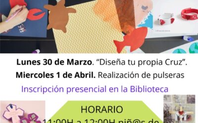 La Concejalía de Cultura organiza dos talleres infantiles de Semana Santa